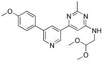 (2,2-DIMETHOXY-ETHYL)-(6-[5-(4-METHOXY-PHENYL)-PYRIDIN-3-YL]-2-METHYL-PYRIMIDIN-4-YL)-AMINE 结构式