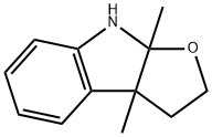 3A,8A-DIMETHYL-3,3A,8,8A-TETRAHYDRO-2H-FURO-[2,3-B]INDOLE 结构式