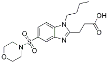 3-[1-BUTYL-5-(MORPHOLINE-4-SULFONYL)-1H-BENZOIMIDAZOL-2-YL]-PROPIONIC ACID 结构式