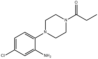 1-[4-(2-氨基-4-氯苯基)-1-	哌嗪]丙-1-酮 结构式