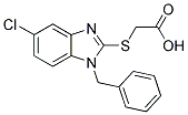 (1-BENZYL-5-CHLORO-1H-BENZOIMIDAZOL-2-YLSULFANYL)-ACETIC ACID 结构式