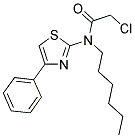 2-CHLORO-N-HEXYL-N-(4-PHENYL-1,3-THIAZOL-2-YL)ACETAMIDE 结构式