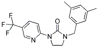 1-(3,5-DIMETHYLBENZYL)-3-[5-(TRIFLUOROMETHYL)PYRIDIN-2-YL]IMIDAZOLIDIN-2-ONE 结构式