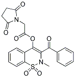 3-BENZOYL-2-METHYL-1,1-DIOXIDO-2H-1,2-BENZOTHIAZIN-4-YL (2,5-DIOXOPYRROLIDIN-1-YL)ACETATE 结构式