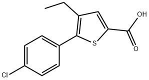 5-(4-氯苯基)-4-乙基噻吩-2-羧酸 结构式