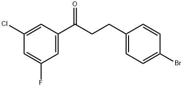 3-(4-Bromophenyl)-3'-chloro-5'-fluoropropiophenone 结构式