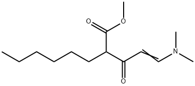 METHYL 5-(DIMETHYLAMINO)-2-HEXYL-3-OXO-4-PENTENOATE 结构式