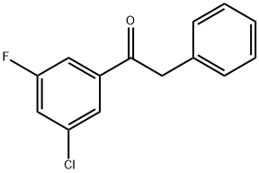 3'-CHLORO-5'-FLUORO-2-PHENYLACETOPHENONE 结构式