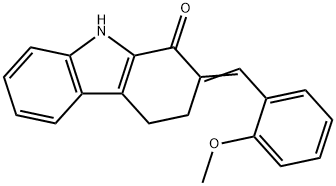 2-[(E)-(2-METHOXYPHENYL)METHYLIDENE]-2,3,4,9-TETRAHYDRO-1H-CARBAZOL-1-ONE 结构式