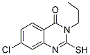 7-CHLORO-2-MERCAPTO-3-PROPYLQUINAZOLIN-4(3H)-ONE 结构式