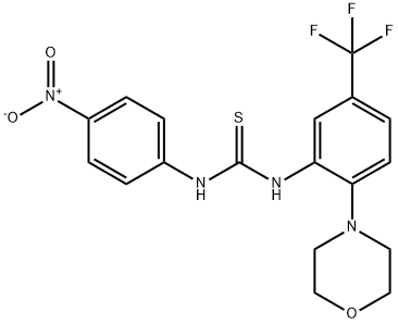1-(2-Morpholin-4-yl-5-(trifluoromethyl)phenyl)-3-(4-nitrophenyl)thiourea 结构式