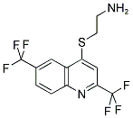4-(2-AMINOETHYLTHIO)-2,6-BIS(TRIFLUOROMETHYL)QUINOLINE 结构式