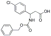 3-BENZYLOXYCARBONYLAMINO-3-(4-CHLORO-PHENYL)-PROPIONIC ACID 结构式