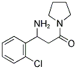 3-AMINO-3-(2-CHLORO-PHENYL)-1-PYRROLIDIN-1-YL-PROPAN-1-ONE 结构式