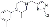 4-[(2-CHLORO-1,3-THIAZOL-5-YL)METHYL]-2-METHYL-1-(3-METHYLPHENYL)PIPERAZINE 结构式