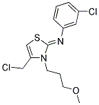 [4-CHLOROMETHYL-3-(3-METHOXY-PROPYL)-3H-THIAZOL-2-YLIDENE]-(3-CHLORO-PHENYL)-AMINE 结构式