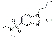 1-BUTYL-2-MERCAPTO-1H-BENZOIMIDAZOLE-5-SULFONIC ACID DIETHYLAMIDE 结构式