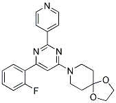 8-[6-(2-FLUOROPHENYL)-2-PYRIDIN-4-YLPYRIMIDIN-4-YL]-1,4-DIOXA-8-AZASPIRO[4.5]DECANE 结构式