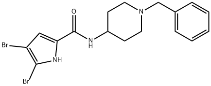 N-(1-BENZYL-4-PIPERIDINYL)-4,5-DIBROMO-1H-PYRROLE-2-CARBOXAMIDE 结构式