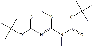 N,N'-BIS(TERT-BUTOXYCARBONYL)-N,S-DIMETHYLISOTHIOUREA 结构式