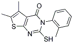2-MERCAPTO-5,6-DIMETHYL-3-(2-METHYLPHENYL)THIENO[2,3-D]PYRIMIDIN-4(3H)-ONE 结构式
