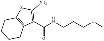 2-氨基-N-(3-甲氧基丙基)-4,5,6,7-四氢-1-苯并噻吩-3-甲酰胺 结构式