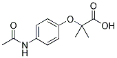 2-(4-ACETAMIDOPHENOXY)-2-METHYLPROPIONIC ACID 结构式