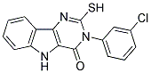 3-(3-CHLOROPHENYL)-2-MERCAPTO-3,5-DIHYDRO-4H-PYRIMIDO[5,4-B]INDOL-4-ONE 结构式