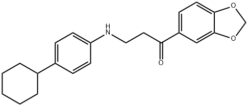 1-(1,3-BENZODIOXOL-5-YL)-3-(4-CYCLOHEXYLANILINO)-1-PROPANONE 结构式