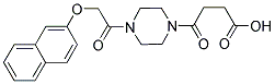 4-(4-[(2-NAPHTHYLOXY)ACETYL]PIPERAZIN-1-YL)-4-OXOBUTANOIC ACID 结构式