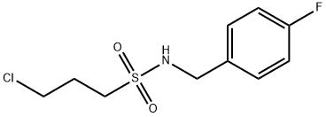 3-CHLORO-N-(4-FLUOROBENZYL)-1-PROPANESULFONAMIDE 结构式