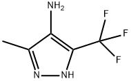 5-METHYL-3-TRIFLUOROMETHYL-1 H-PYRAZOL-4-YLAMINE 结构式