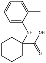 1-(O-甲苯氨基)环己烷-1-羧酸 结构式