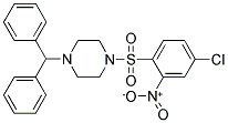 1-((4-(DIPHENYLMETHYL)PIPERAZINYL)SULFONYL)-4-CHLORO-2-NITROBENZENE 结构式