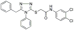 2-[(5-BENZYL-4-PHENYL-4H-1,2,4-TRIAZOL-3-YL)SULFANYL]-N-(3,4-DICHLOROPHENYL)ACETAMIDE 结构式