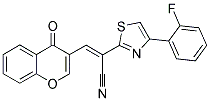 2-[4-(2-FLUOROPHENYL)-1,3-THIAZOL-2-YL]-3-(4-OXO-4H-CHROMEN-3-YL)ACRYLONITRILE 结构式