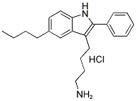 4-(5-BUTYL-2-PHENYL-1H-INDOL-3-YL)-1-BUTANAMINE HYDROCHLORIDE 结构式