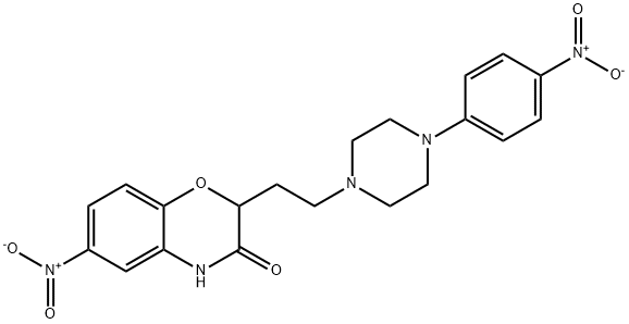 6-NITRO-2-(2-[4-(4-NITROPHENYL)PIPERAZINO]ETHYL)-2H-1,4-BENZOXAZIN-3(4H)-ONE 结构式