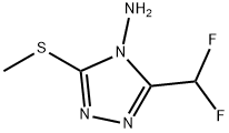 3-(二氟甲基)-5-(甲巯基)-4H-1,2,4-三唑-4-胺 结构式