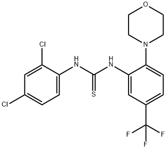 1-(2,4-DICHLOROPHENYL)-3-(2-MORPHOLIN-4-YL-5-(TRIFLUOROMETHYL)PHENYL)THIOUREA 结构式