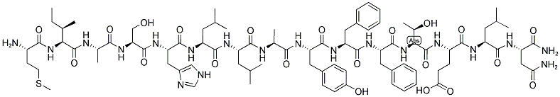 H-MIASHLLAYFFTELN-NH2 结构式