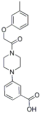 3-(4-[(3-METHYLPHENOXY)ACETYL]PIPERAZIN-1-YL)BENZOIC ACID 结构式