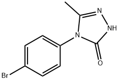 4-(4-溴苯基)-5-甲基-2,4-二氢-3H-1,2,4-三唑-3-酮 结构式