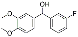 (3,4-二甲氧基苯基)(3-氟苯基)甲醇 结构式