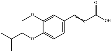 (2E)-3-(4-异丁氧基-3-甲氧苯基)丙烯酸 结构式