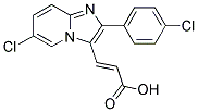 3-[6-CHLORO-2-(4-CHLORO-PHENYL)-IMIDAZO[1,2-A]-PYRIDIN-3-YL]-ACRYLIC ACID 结构式