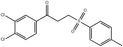 1-(3,4-DICHLOROPHENYL)-3-[(4-METHYLPHENYL)SULFONYL]-1-PROPANONE 结构式