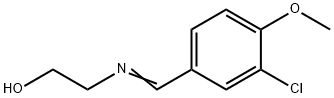 2-([(3-CHLORO-4-METHOXYPHENYL)METHYLENE]AMINO)-1-ETHANOL 结构式