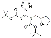N,N'-BIS(TERT-BUTOXYCARBONYL)-N-TETRAHYDROFURFURYL-1H-PYRAZOLE-1-CARBOXAMIDINE 结构式