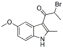 2-Bromo-1-(5-methoxy-2-methyl-1H-indol-3-yl)-propan-1-one 结构式